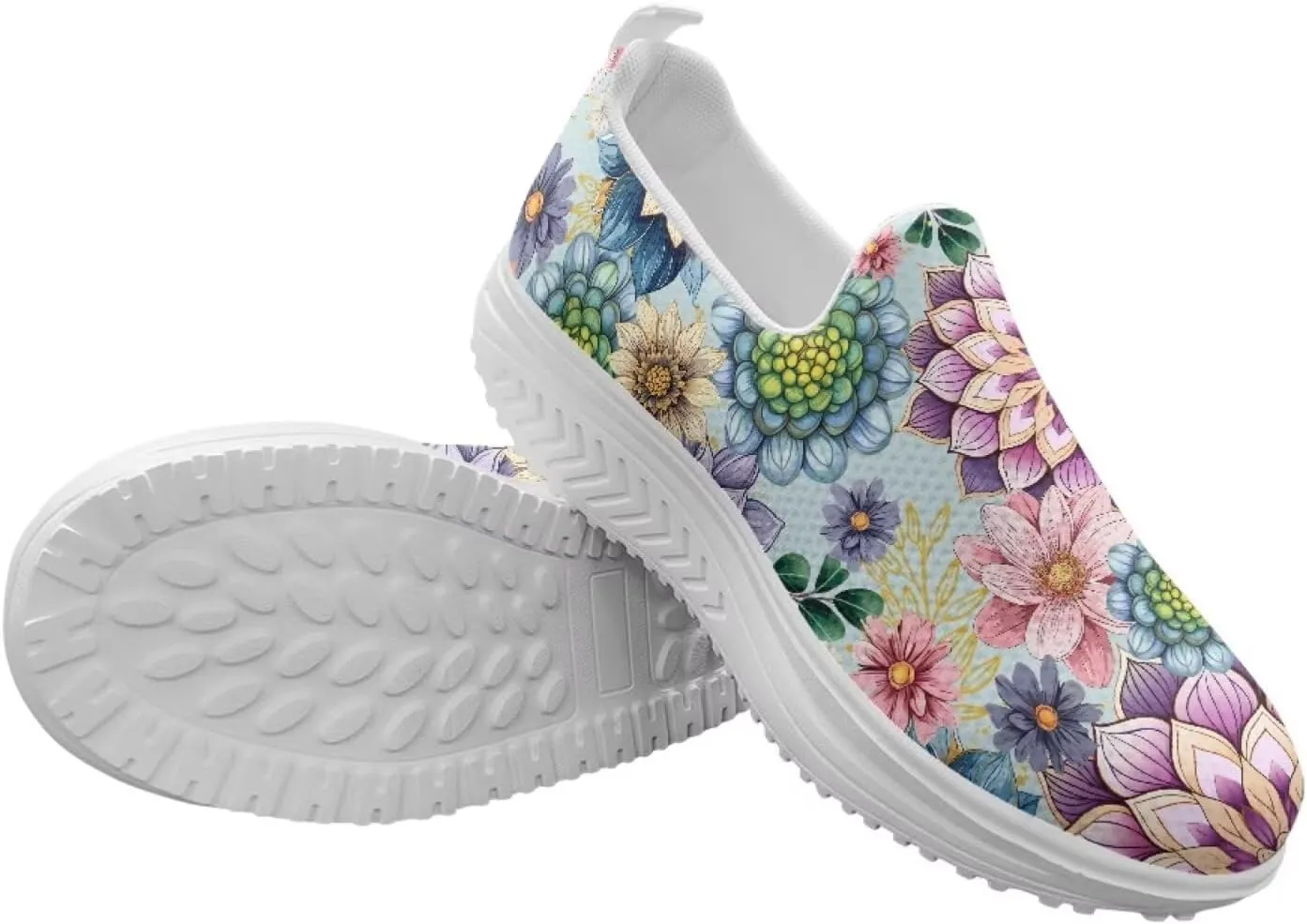 Women Platform Loafers Sneaker Wedge Rocking Shoes Ladies Lightweight Jogging Hiking Sneakers